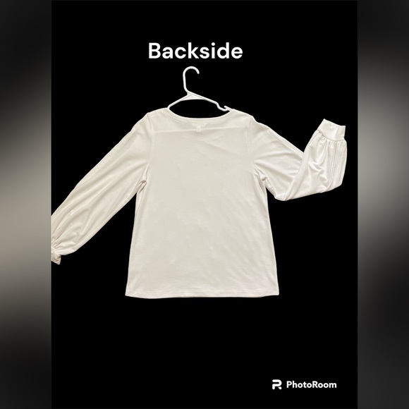 Time & Tru Sweatshirt Long Sleeve Cutout Top - Picture 2 of 5